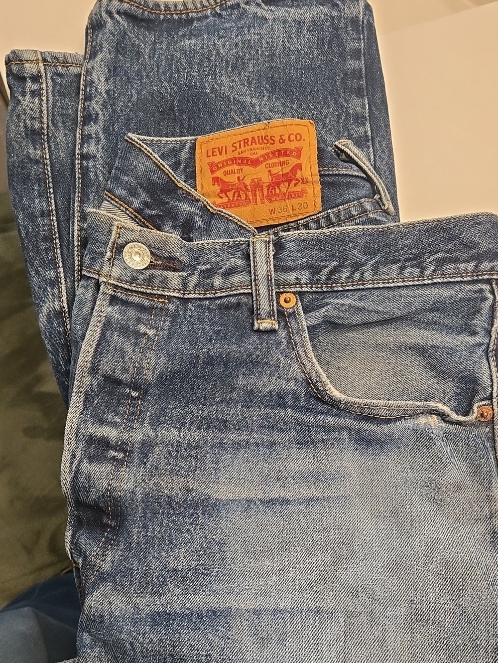 501 Levi's Blue Relaxed Men's Jeans 36x30